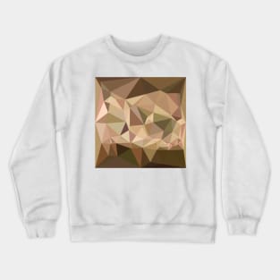 Burlywood Abstract Low Polygon Background Crewneck Sweatshirt